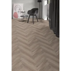Kwantum Vinyl Vloeren*Vinyl Clarks Taupe Visgraat Je berekent hoeveel meters je nodig hebt door lengte en breedte in te vullen