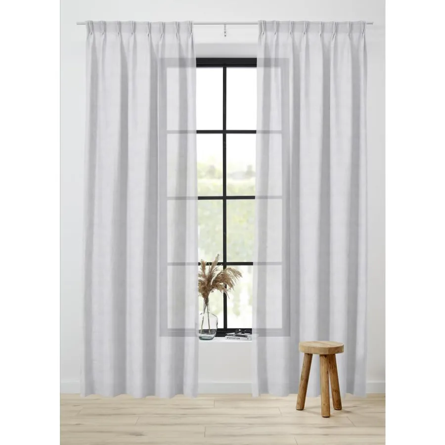 Kwantum Vouwgordijnen|Vitrages*Vitrage Laura Wit 150 Cm 150CM