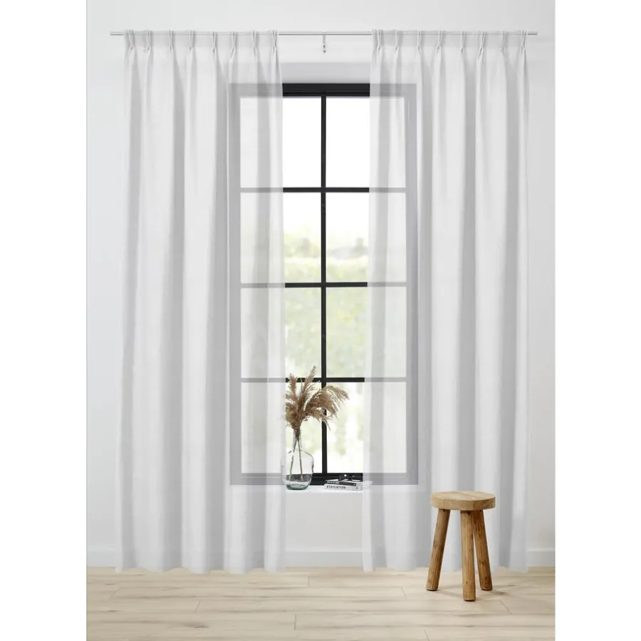 Kwantum Vouwgordijnen|Vitrages*Vitrage Sien Off-white Offwhite