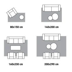 Kwantum Vloerkleden|Vloerkleden Woonkamer*Vloerkleed Bazine Grijs - 150 Cm
