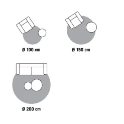 Kwantum Vloerkleden|Buitenkleden*Vloerkleed Solis Naturel - Ø 100 Cm