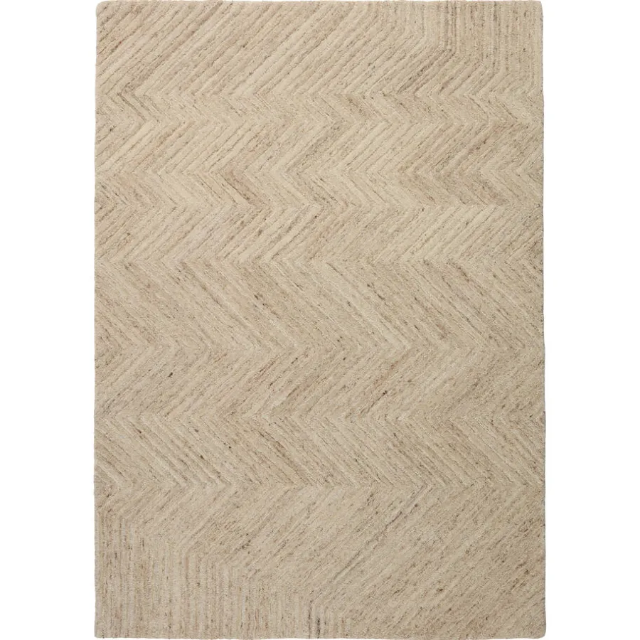 Kwantum Vloerkleden Kinderkamer|Ronde Vloerkleden*Vloerkleed Zigzag Zand 160x230 Cm 160X230CM