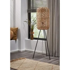 Kwantum Vloerlampen*Vloerlamp Aphrodite Zwart Naturel