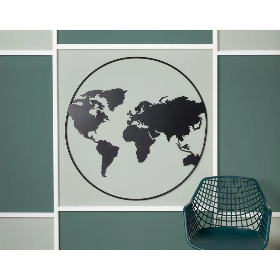 Kwantum Wanddecoratie*Wanddecoratie El Mundo Zwart