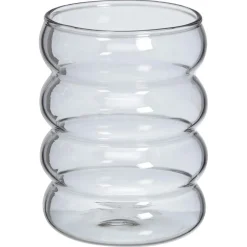 Kwantum Glazen|Glazen*Waterglas Wavy - 350 Ml Grijs