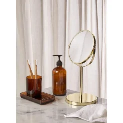 Kwantum Badkameraccessoires*Zeeppomp Apothekersglas Bruin